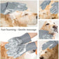Pet Grooming Gloves，Heat-Resistant Silicone Gloves with High-Density Teeth for Enhanced Massaging and Bathing of Dogs and Cats (Gray, 2 Pair)