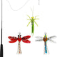 TTcat Cat Feather Wand Toys,Retractable Wand Toy with 3 Simulation Insects Refills, Transparent Carbon Wire,Interactive Cat Toy Kitten Toy for Indoor Cats to Play Chase Exercis