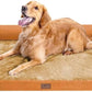 Large Dog Bed Orthopedic Washable, Orthopedic Dog Beds for Large Dogs, Washable Cover Removable Bolster and Non-Slip Bottom Pet Beds, XL XLarge Extra Large Dogs - Orange