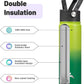 22oz Stainless Steel Bottles with 3 Lids Sport Insulated Water Bottle,Bamboo Grove