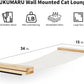 FUKUMARU Cat Wall Furniture, 34 x 13 inch Cats Hammock Shelves, Rubberwood Kitten Window Perch, Easy DIY Installation