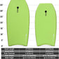Goplus 41''/37''/33'' Lightweight Body Board for Beach, Surf Board with EPS Core, XPE Deck, HDPE Slick Bottom, Wrist Leash, Bodyboard for Kids Adults Surfing