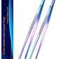 JETKONG 2 Pcs 16-Inch Stainless Steel Fine Tongs Extra Long Chopstick Tongs Long Kitchen Forceps for Cooking (Rainbow)