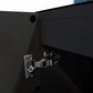LANDEN Aquarium Wooden Stand and Cabinet for up to 30 Gal Tank, Fish Reptile Sea Salt WaterTank Stand, Nano Foam Leveling Mat Included, W23.6xD17.7xH31.5 in, Wooden Matte Black Painted(Stand Only)