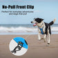 PoyPet No Pull Dog Harness, Reflective Comfortable Vest Harness with Front & Back 2 Leash Attachments and Easy Control Handle Adjustable Soft Padded Pet Vest for Small to Large Dogs (Blue,M)