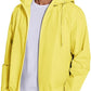 COOFANDY Men's Packable Rain Jacket Lightweight Waterproof Raincoat with Hood Travel Hiking Golf Windbreaker