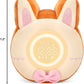 QANYI Bunny Night Light for Kids - Soft Plush Toy with Bunny Alarm Clock, Sleep Light for Bedroom, Gifting, Christmas, New Year