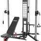 DONOW Cable Crossover Machine, Cable Fly Machine Home Gym System Workout Station with Dual Pulley System Pull-Up Bar Cable Bar and LAT Pull Down System