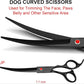 Professional Dog Grooming Scissors Kit Black 6 in 1, Dog Shears for Grooming 6CR Premium Stainless Steel Grooming Scissors Kit for Dogs Cat Pet