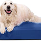 K9 Ballistics Tough Ripstop Orthopedic Rectangle Dog Bed Removable Washable Cover, Solid Orthopedic Foam for Size L Large Dogs 40"x34", Blue Quartz