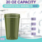 '-6 PACK- Shaker Cups for Protein Shakes 20 oz - 6x Wire Whisk | Leak Proof Protein Shaker Bottle for Protein Shakes, Shaker Bottle Pack for Pre & Post Workout, Shaker Cup (Muted Contrast)