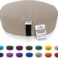 Bean Products Zafu Meditation Pillows for Sitting on Floor, Yoga Cushion, Cotton/Buckwheat Fill Yoga Pillow, Zafu Meditation Cushion, Zen Kneeling Prayer Pad- Made in USA - 14"x18" Oval - Natural
