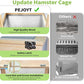 Large Hamster Cages - Wooden Hamster Mice and Rat Habitat with Ventilator Small Animal Cages for Rabbits, Guinea Pigs with Waterproof Bottom Plate