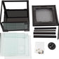 REPTI ZOO Amphibian Habitat Tank 10 Gallon, Full Vision Glass Reptile Terrarium 12" x 12" x 18", Vertical Reptile Tank with Deep Base & Top Screen Ventilation