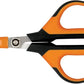 Fiskars Comfort Loop Micro-Tip Pruning Snips - 7" Garden Shears with Sheath and Extra Large SoftGrip Handle - Yard and Garden Tools - Orange/Black