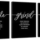 Gift for Boss,Framed Canvas Wall Art Success Quote, Office Wall Art, Black Large Poster, Positive Motivational Set of 3 Prints, Execute Failure Definition, Inspirational Print (F-3pcs,24x36inchx3pcs)