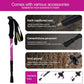 Hiking Trekking Poles, 2 Pack Anti Shock, Adjustable, Collapsible Hiking Poles for Trekking or Walking, Lightweight Aluminum Sticks for Children
