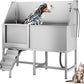 CuisinSmart 62" Dog Bathtub, Professional Dog Washing Station with Dog Wash Attachment, Dog Bath Pool for Outdoor, Indoor Shower and Grooming (Left Door)