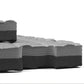 Xspec 1" Extra Thick 48 sq ft Reversible EVA Gym Foam Floor Mat Tiles (24" x 24"), Steel Pattern, 12 pcs, Black & Grey