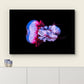 wall26 Canvas Print Wall Art Vibrant Purple Pink Jellyish Dark Ocean Nature Animals Photography Realism Rustic Scenic Landscape Wilderness Earth Colorful for Living Room, Bedroom, Office - 16"x24"