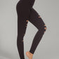DIBAOLONG Womens High Waist Yoga Pants Cutout Ripped Tummy Control Workout Running Yoga Skinny Leggings