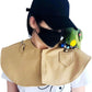 QBLEEV Parrot Anti-Scratch Shoulder Protector Hang Bird Anklet&Toys, Stand Shoulder Cape, Multi-Functional Pet Shoulder Pad Diaper Shawl for Small Medium Parakeets Cockatiels, Sun Conures(Yellow)
