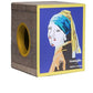 Cat Scratcher Cardboard, Girl with a Pearl Earring Shape Adaptation Spoof Version Cat Scratching House Bed Furniture Protector, Pink