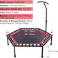 ONETWOFIT 48" Silent Mini Trampoline with Adjustable Handle Bar Fitness Trampoline Bungee Rebounder Jumping Cardio Trainer Workout for Adults