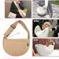 NATUYA Small Dog Carrier Sling Cat Sling, Adjustable Strap Comfy Stylish Puppy Pouch with Big Pockets for Travel Walking Subway (Brown,Adjust Strap-Canvas)