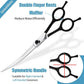 Dragon Creek 7" Upward Curved Dog Grooming Scissors - Safety Shears for Face & Paws Trimming - Black