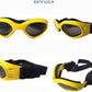 LECONPET Small Dog Sunglasses Waterproof Windproof UV Protection Pet Sunglasses Dog Goggles for Doggy Puppy Cat (Yellow)