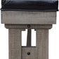 Hathaway Logan 7-ft Pool Table Combo Set with Benches - Rustic Gray with Blue Felt, Barnwood