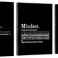 Inspirational Canvas Painting Wall Art -EPHANY ART - Mindset Quotes Prints, Motivational Wall Art Success Framed Entrepreneur Poster Positive Quotes Wall Poster for Home Office Workplace (M-3pcs,24x36inchx3pcs)
