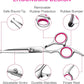 6 in1 Professional Dog Grooming Scissors Kit, Dog Shears for Grooming with Safety Round Tips, Titanium Coated Grooming Scissors for Dogs Cat Pet At Home
