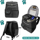 PetAmi Dog Travel Bag Backpack, Airline Approved Dog Bags for Traveling, Puppy Diaper Bag Supplies, Pet Camping Essentials Hiking Accessories Dog Mom Gift, Food Container, Collapsible Bowls, Dark Gray
