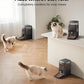 oneisall Cordless WiFi Automatic Cat Feeder, Rechargeable 100-Day Battery Operated Pet Feeder, 20 Cups/5L Timed Cat Food Dispenser for Large Kibble, Smart App Control (Black)