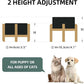 Ceramic Raised Double Bowls Set with Stand, 2 Heights Elevated, Food & Water Bowls for Small Breed Dogs, Cats, Kitty, Weighted Dog Dishes, Pet Bowls(5.1'',13.5oz, Black)