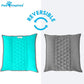 Paw Inspired Snuggle Bunny Bolster Bed for Rabbits, Cats, Dogs and Other Small Pets, Reversible Fleece Flop Bedding with Padded Sides (Gray/Green)