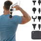 Deep Tissue Massage Gun with Heat, 12mm Amplitude Percussion Massager for Athletes & Muscle Relief, Professional Handheld Masssger Gun for Neck, Back, Shoulder, Leg, Gift for Men, White