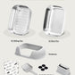 Stainless Steel Sifting Litter Box with Lid, Metal Litter Pan Tray with Scoop for Big Cats & Multi Cat, Extra Large Cats Litterbox Odor Control, Easy Clean (with Enclosure & Step, X-Large)
