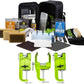 DEMON UNITED Elite Ski and Snowboard Tune Kit- Includes 3 pcs Metal Vise, Iron, 2.25lbs of Wax, Apron and Brush Kit