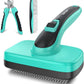 Dog Brush Kit for Grooming Short Long Haired Cats, 3 in 1 Dog Grooming Set for Small Animals, Puppy Self-Cleaning Slicker Brush for Shedding Medium & Large Dogs. Free Pet Comb + Nail Clippers