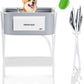 B4 Dog Bathtub Dog Washing Station with Scrubber for Small Medium Dogs Cats, Foldable Dog Tub for Bathing and Grooming, Portable Collapsible Dog Shower Tub, Indoor and Outdoor