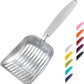 WePet Cat Litter Scoop, Aluminum Alloy Sifter, Kitty Metal Scooper, Deep Shovel, Long Handle, Poop Sifting, Kitten Pooper Lifter, Durable, Heavy Duty, for Litter Box