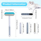 Pet Hair Remover Brush- Pet Hair Removal Glove, 4 in 1- Reusable Hair Remover Brushl with 17inch Long Handle, Electrostatic Gloves Pet hair for Furniture, Couch, Carpet