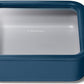 Caraway Glass Food Storage, 10 Cup Glass Container,Ceramic Coated Food Container,Easy to Store, Non Toxic, Non Stick Lunch Box Container with Glass Lids. Dishwasher, Oven,Square Shape,Navy