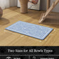 Pet Feeding Mat-Absorbent Dog Mat for Food and Water Bowl-No Stains Quick Dry Water Dispenser Mat-Dog Accessories Pet Supplies-Bowl for Messy Drinkers（BLUEDOGS,17"x34"