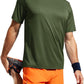 MIER Men's Quick Dry Workout Shirts Moisture Wicking Running Athletic Performance T-Shirts Recycled Polyester Top Tee