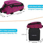 MOSISO Bike Rack Bag with 2 Removable Panniers, Waterproof Bike Trunk Cooler Storage Handbag Insulated Bicycle Rear Seat Pouch, Bicycle Storage Saddle Shoulder Bag Cycling Luggage Pouch, Rose Red