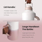 BOTTLE BOTTLE Insulated Water Bottle 64 oz with Straw and Dual-use Lid Stainless Steel Water Bottle with Handle Vacuum Stainless Steel Jug for Workout and Sports pink gradient